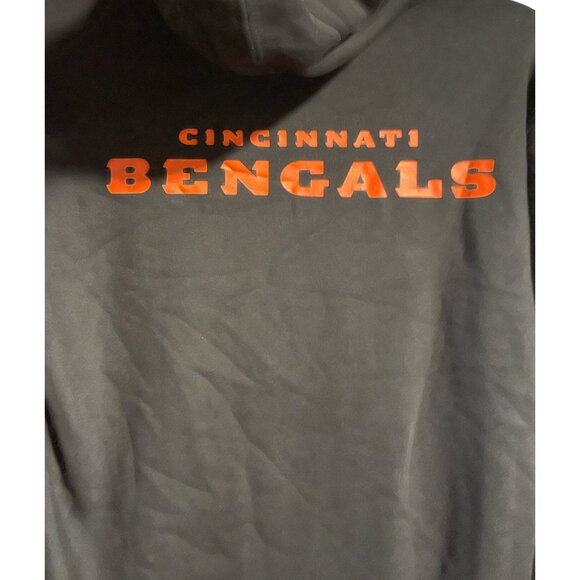 NFL Ultra Game Cincinnati Bengals Hoodie Mens Small Black Cotton Blend - Picture 3 of 12